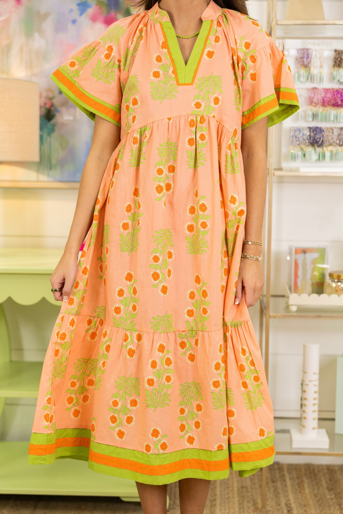 Peachy Keen Midi Dress