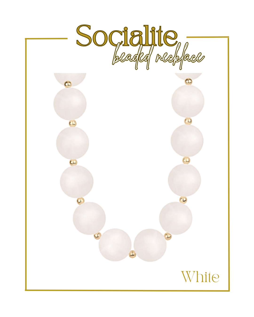 Socialite Beaded Necklace-Necklaces-Golden Stella-The Village Shoppe, Women’s Fashion Boutique, Shop Online and In Store - Located in Muscle Shoals, AL.