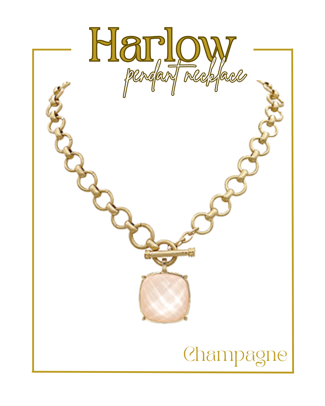 Harlow Pendant Necklace-Necklaces-Golden Stella-The Village Shoppe, Women’s Fashion Boutique, Shop Online and In Store - Located in Muscle Shoals, AL.