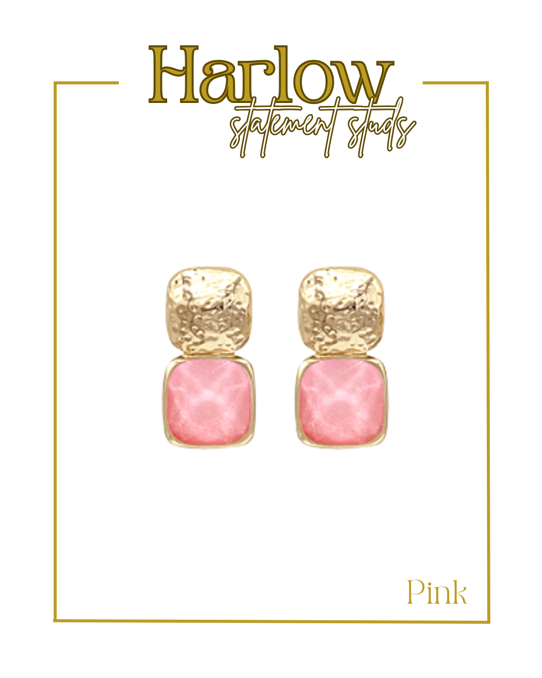Harlow Statement Studs-Earrings-Golden Stella-The Village Shoppe, Women’s Fashion Boutique, Shop Online and In Store - Located in Muscle Shoals, AL.