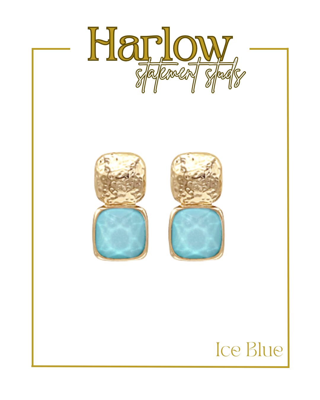 Harlow Statement Studs-Earrings-Golden Stella-The Village Shoppe, Women’s Fashion Boutique, Shop Online and In Store - Located in Muscle Shoals, AL.
