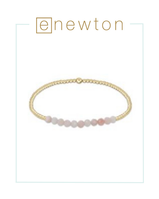 E Newton Gold Bliss 2mm Bead Bracelet - Pink Opal-Bracelets-ENEWTON-The Village Shoppe, Women’s Fashion Boutique, Shop Online and In Store - Located in Muscle Shoals, AL.
