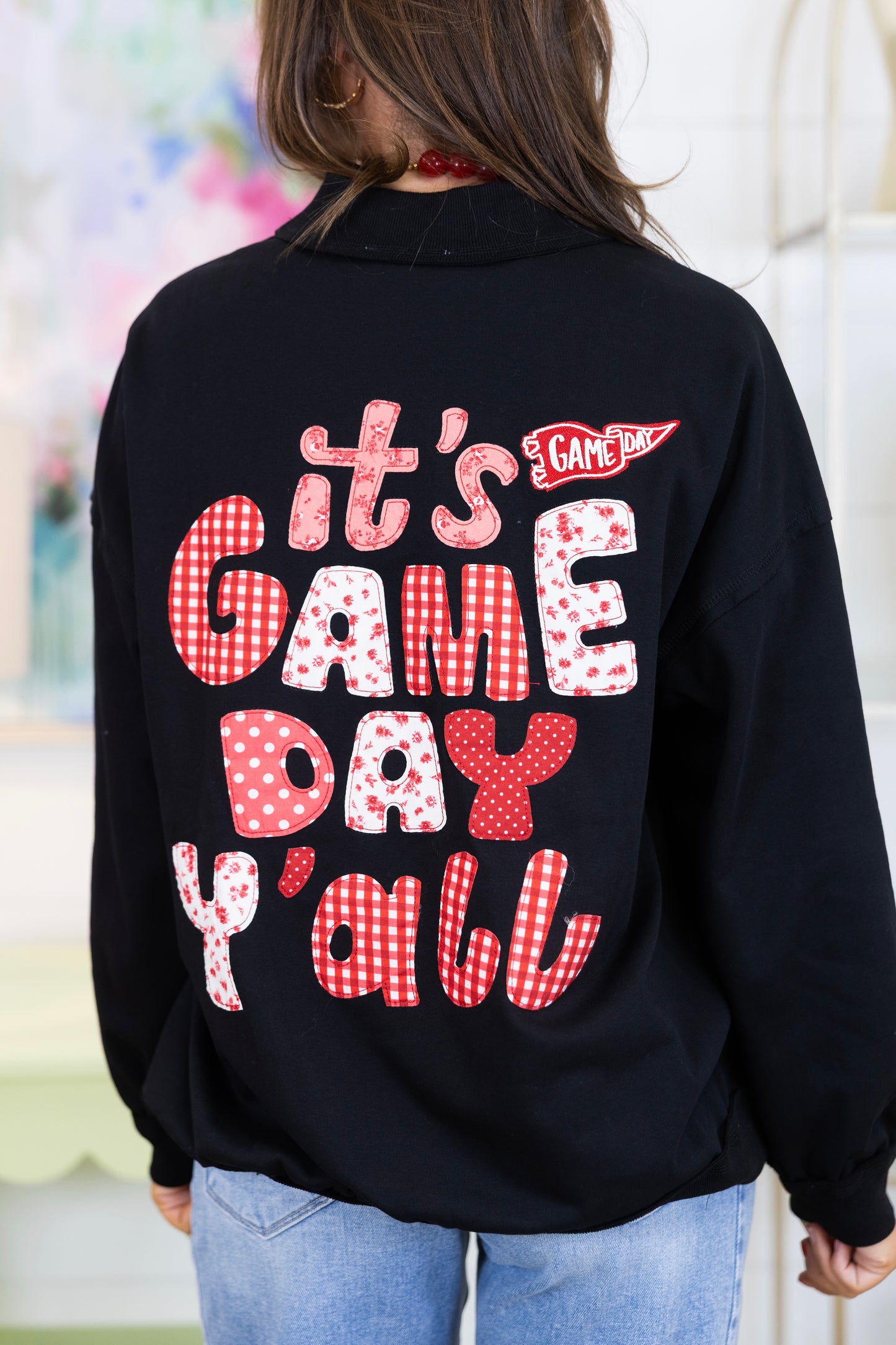 It's Gameday Y'all Sweatshirt-Sweatshirt-Peach Love California-The Village Shoppe, Women’s Fashion Boutique, Shop Online and In Store - Located in Muscle Shoals, AL.