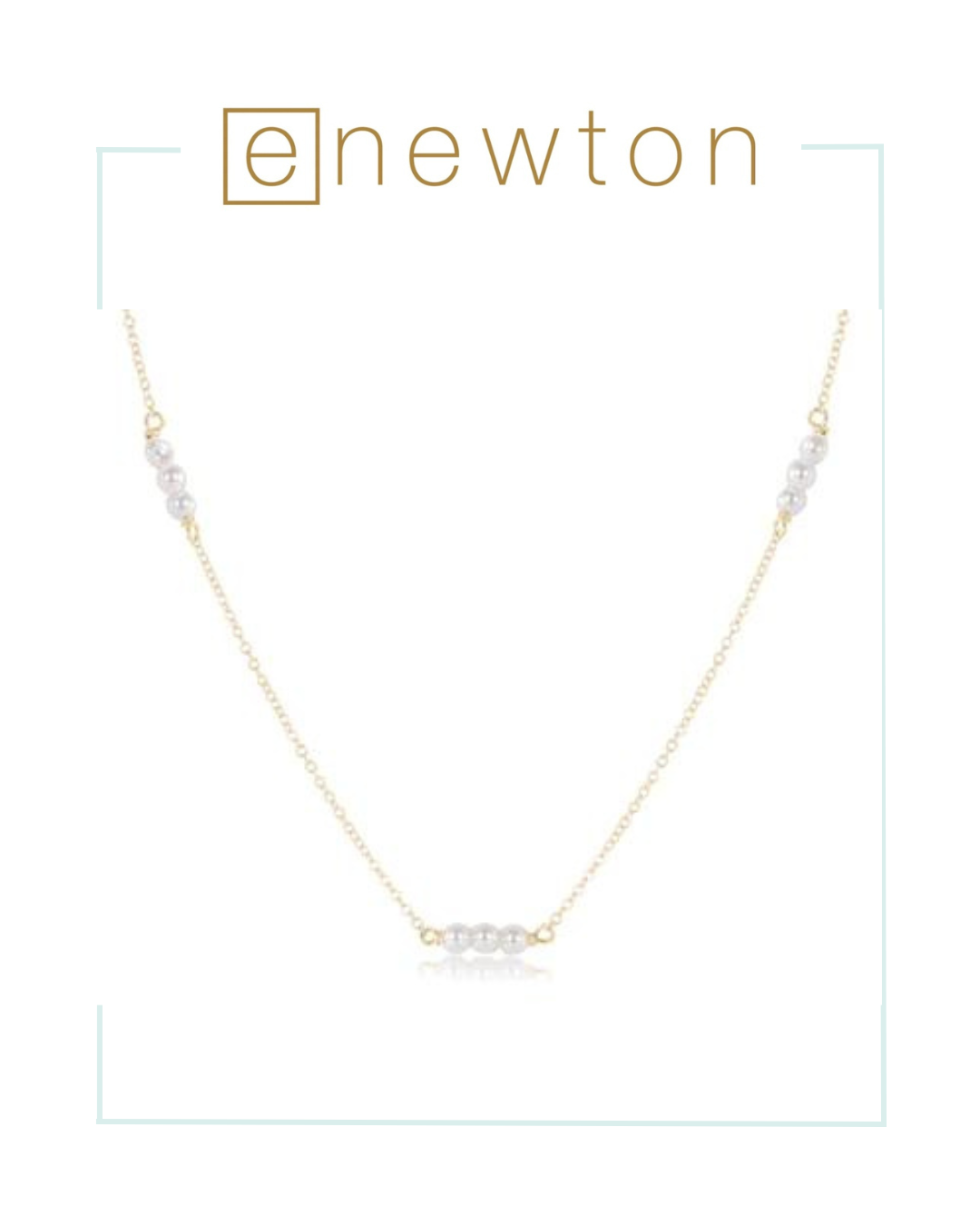 E Newton Choker Joy Simplicity Chain Gold - 3mm Pearl-Necklaces-ENEWTON-The Village Shoppe, Women’s Fashion Boutique, Shop Online and In Store - Located in Muscle Shoals, AL.