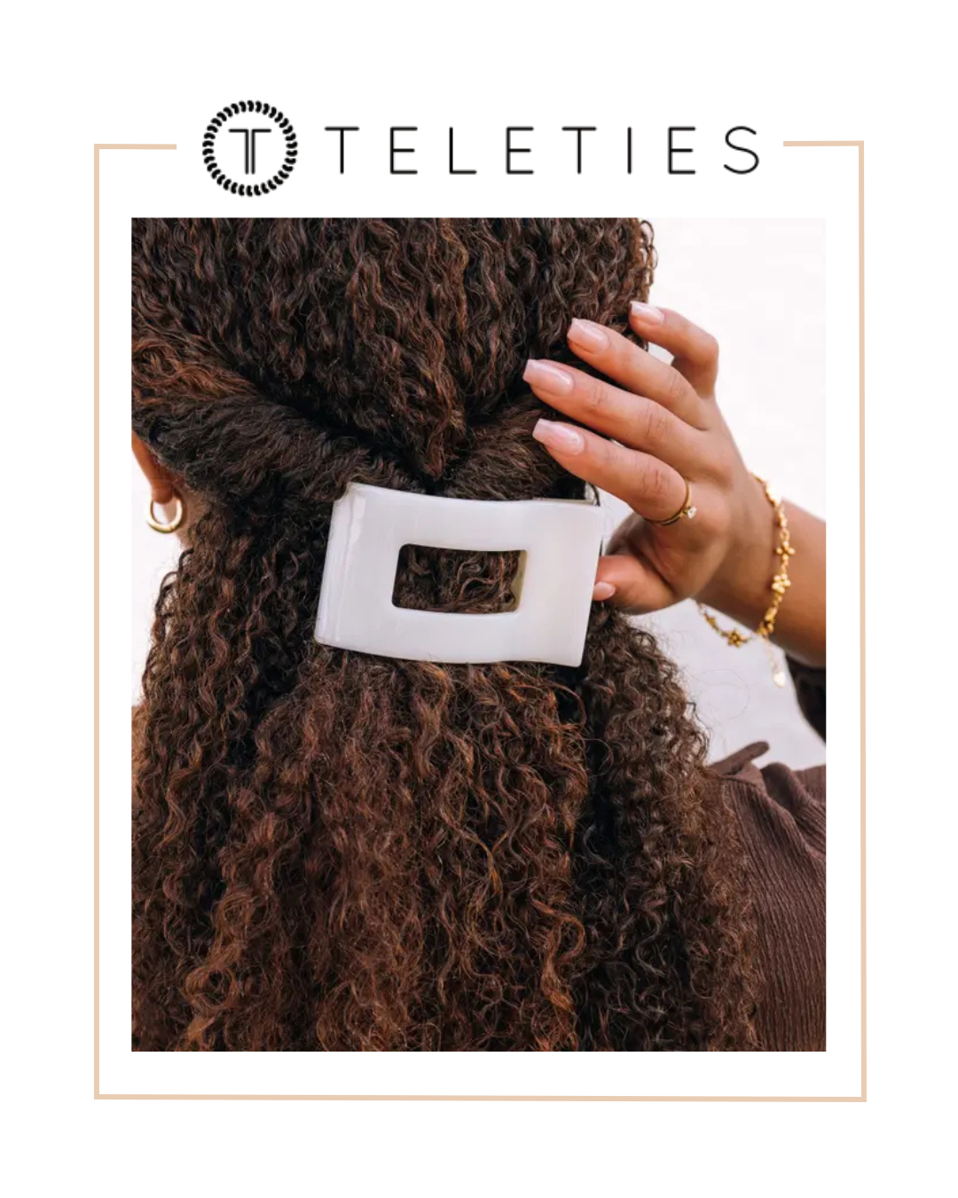 TELETIES Flat Rectangle Hair Clip | Medium-Claw Clips-TELETIES-The Village Shoppe, Women’s Fashion Boutique, Shop Online and In Store - Located in Muscle Shoals, AL.