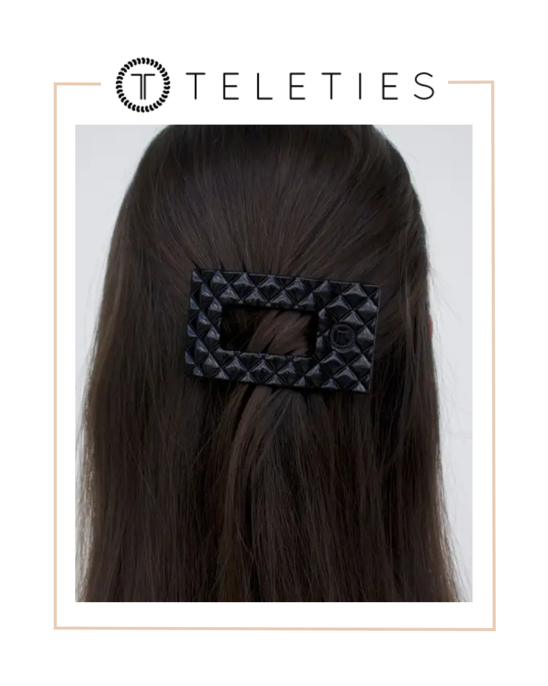 TELETIES Flat Rectangle Hair Clip | Small-Claw Clips-TELETIES-The Village Shoppe, Women’s Fashion Boutique, Shop Online and In Store - Located in Muscle Shoals, AL.
