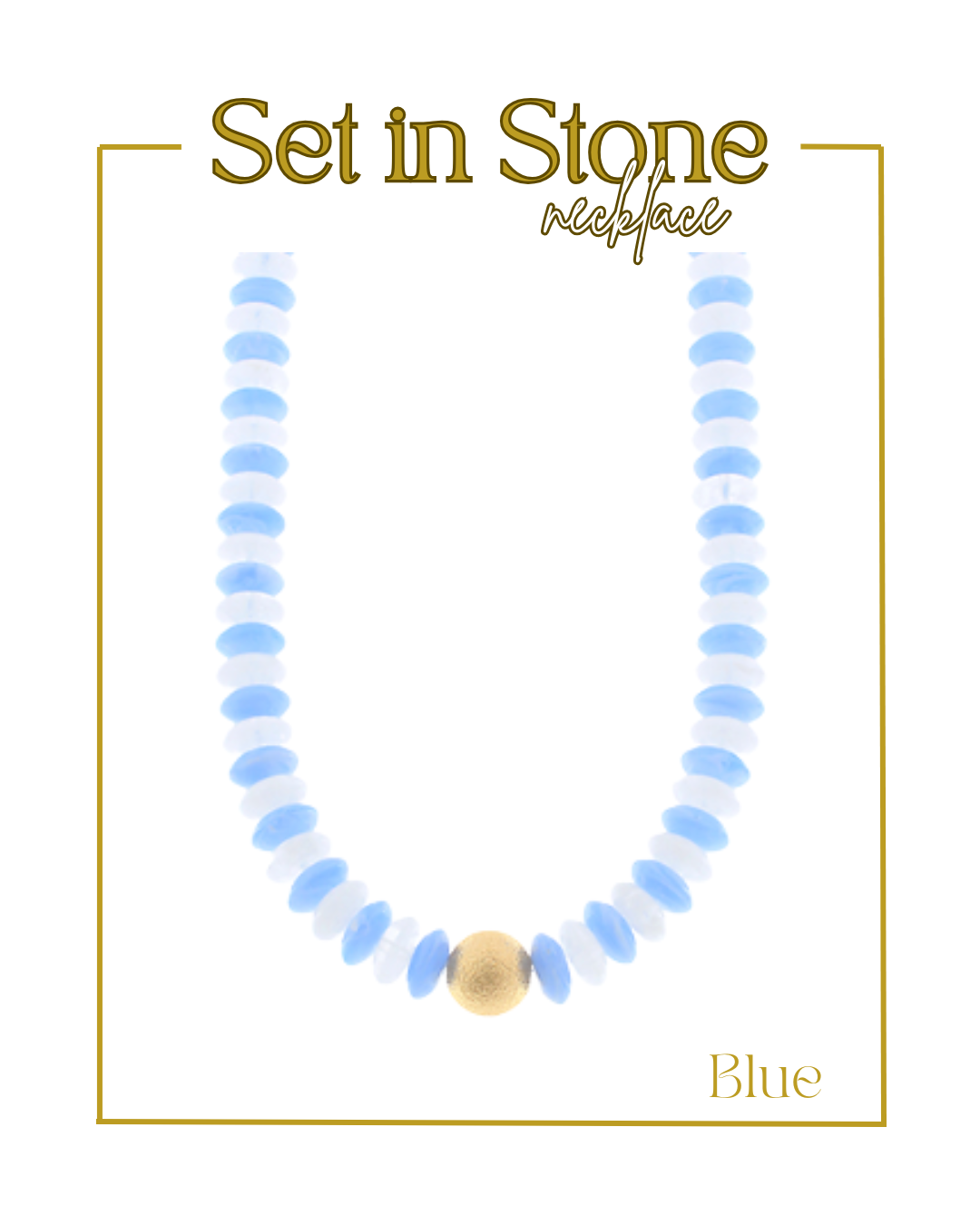 Set in Stone Necklace-Necklaces-Golden Stella-The Village Shoppe, Women’s Fashion Boutique, Shop Online and In Store - Located in Muscle Shoals, AL.