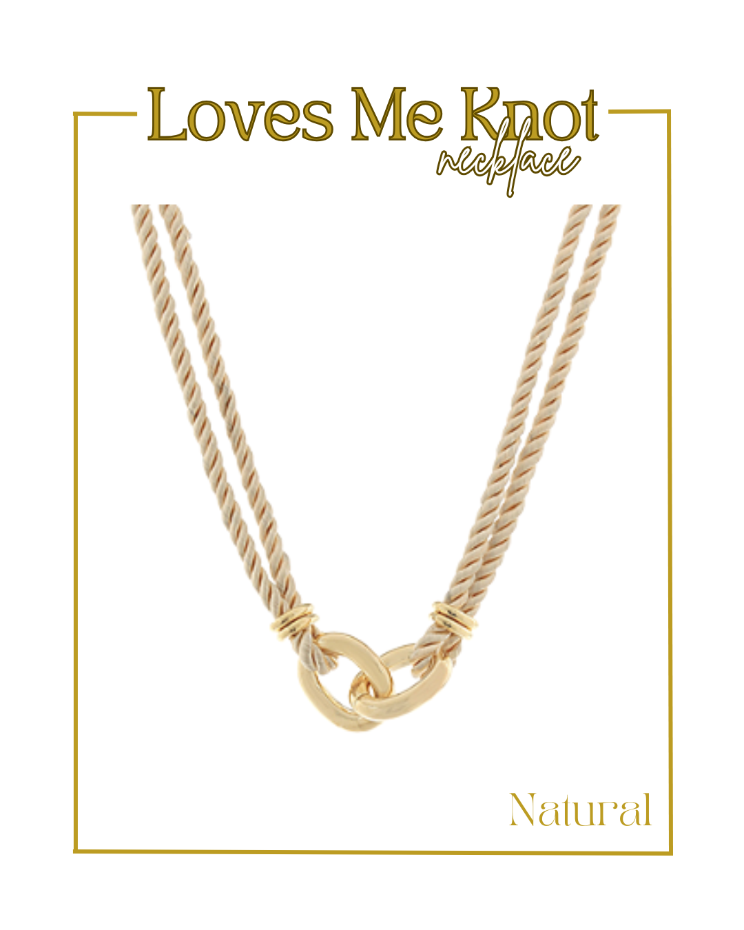 Loves Me Knot Necklace-Necklaces-Golden Stella-The Village Shoppe, Women’s Fashion Boutique, Shop Online and In Store - Located in Muscle Shoals, AL.