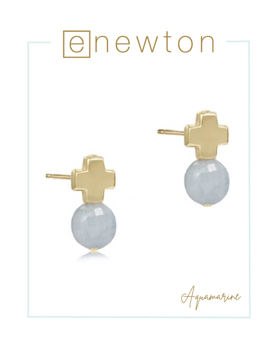E Newton Signature Cross Gold Stud - Spring/Summer Gemstones-Earrings-ENEWTON-The Village Shoppe, Women’s Fashion Boutique, Shop Online and In Store - Located in Muscle Shoals, AL.