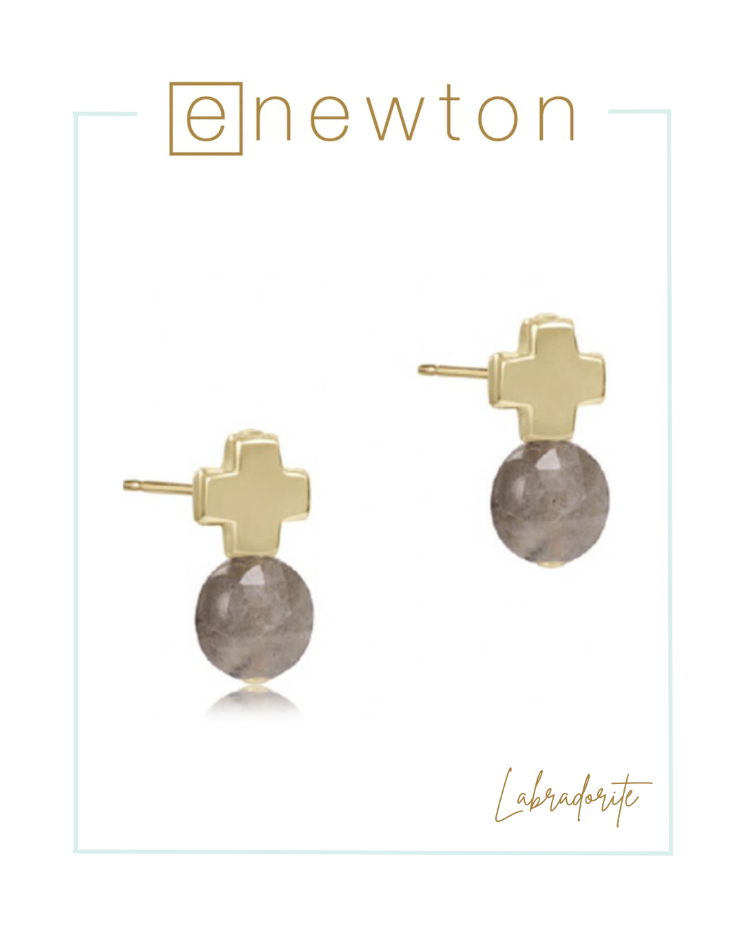 E Newton Signature Cross Gold Stud - Spring/Summer Gemstones-Earrings-ENEWTON-The Village Shoppe, Women’s Fashion Boutique, Shop Online and In Store - Located in Muscle Shoals, AL.