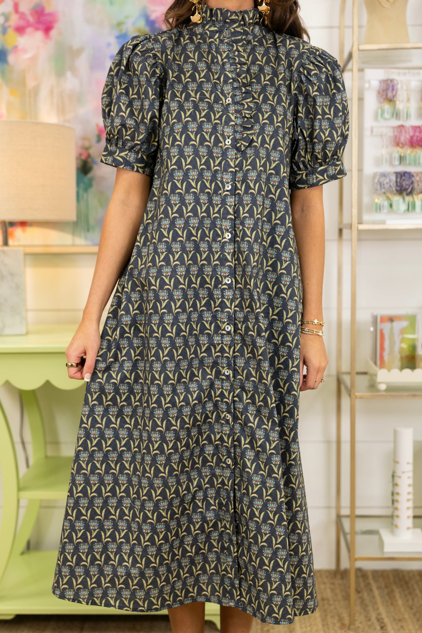 The Etta Midi Dress-Midi Dress-Entro-The Village Shoppe, Women’s Fashion Boutique, Shop Online and In Store - Located in Muscle Shoals, AL.