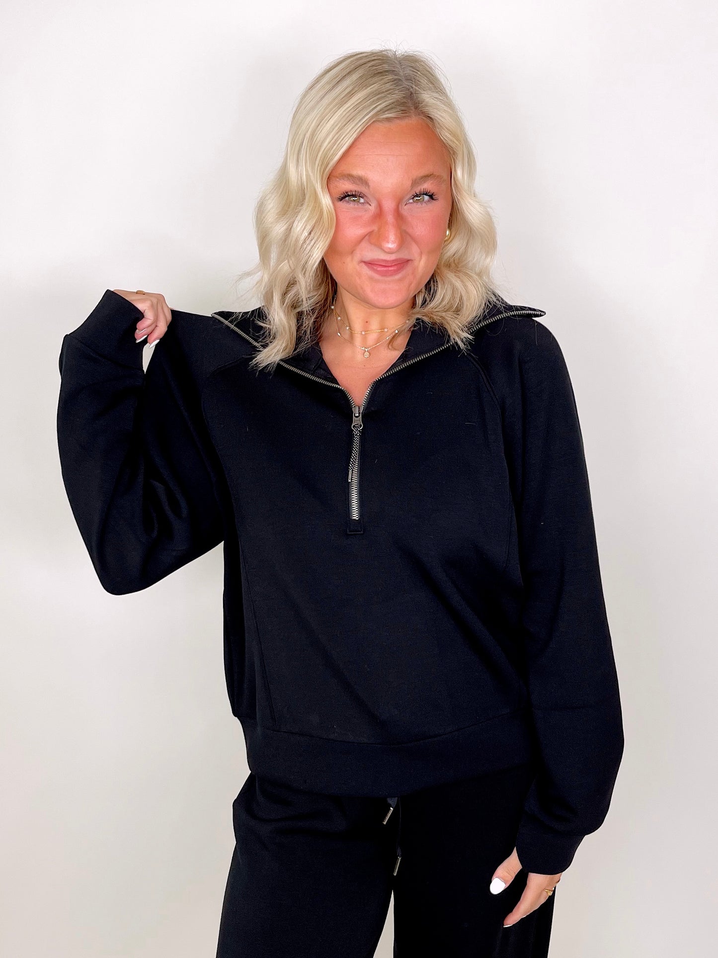 Spanx AirEssentials Half Zip-Long Sleeves-Spanx-The Village Shoppe, Women’s Fashion Boutique, Shop Online and In Store - Located in Muscle Shoals, AL.