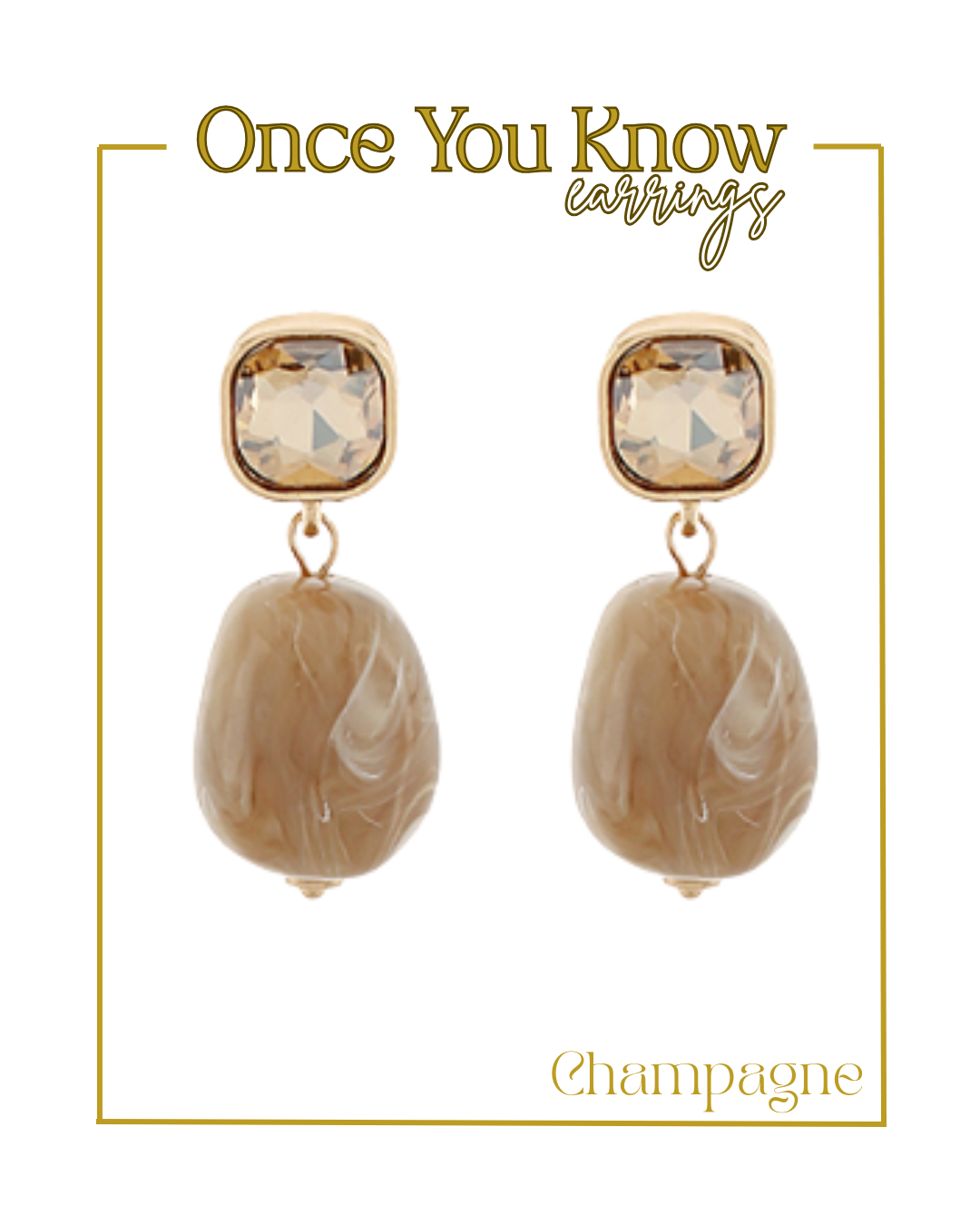Once You Know Earrings-Earrings-Golden Stella-The Village Shoppe, Women’s Fashion Boutique, Shop Online and In Store - Located in Muscle Shoals, AL.