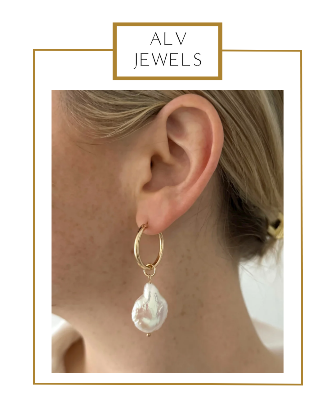 Juluca Pearl Hoops | ALV Jewels-Earrings-ALV Jewels-The Village Shoppe, Women’s Fashion Boutique, Shop Online and In Store - Located in Muscle Shoals, AL.