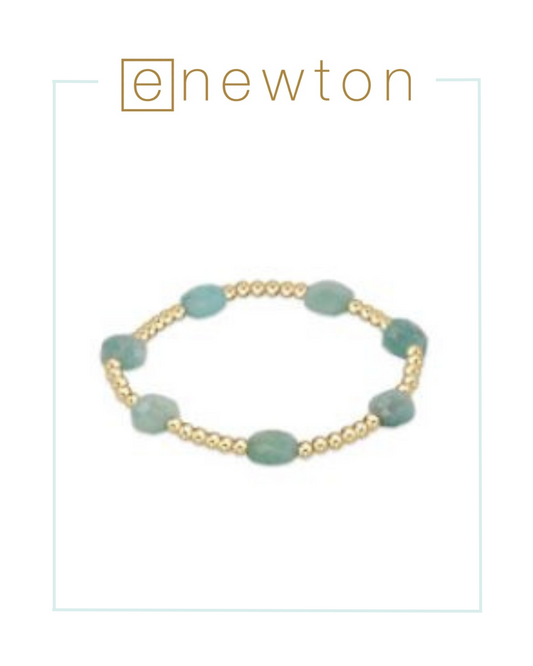 E Newton Admire Gold 3mm Bead Bracelet - Amazonite-Bracelets-ENEWTON-The Village Shoppe, Women’s Fashion Boutique, Shop Online and In Store - Located in Muscle Shoals, AL.