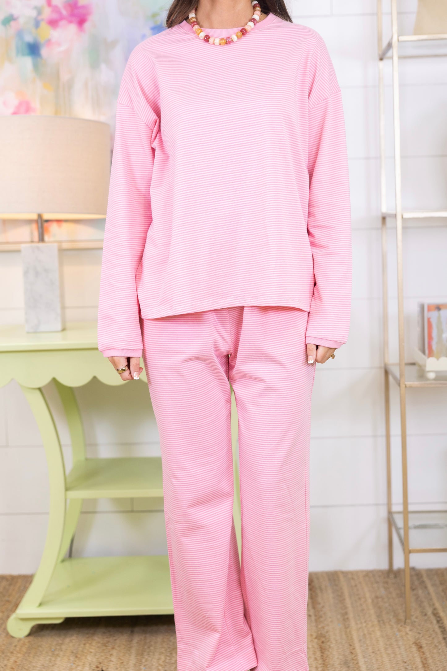 After Hours Striped Set-Matching Set-The Village Shoppe-The Village Shoppe, Women’s Fashion Boutique, Shop Online and In Store - Located in Muscle Shoals, AL.