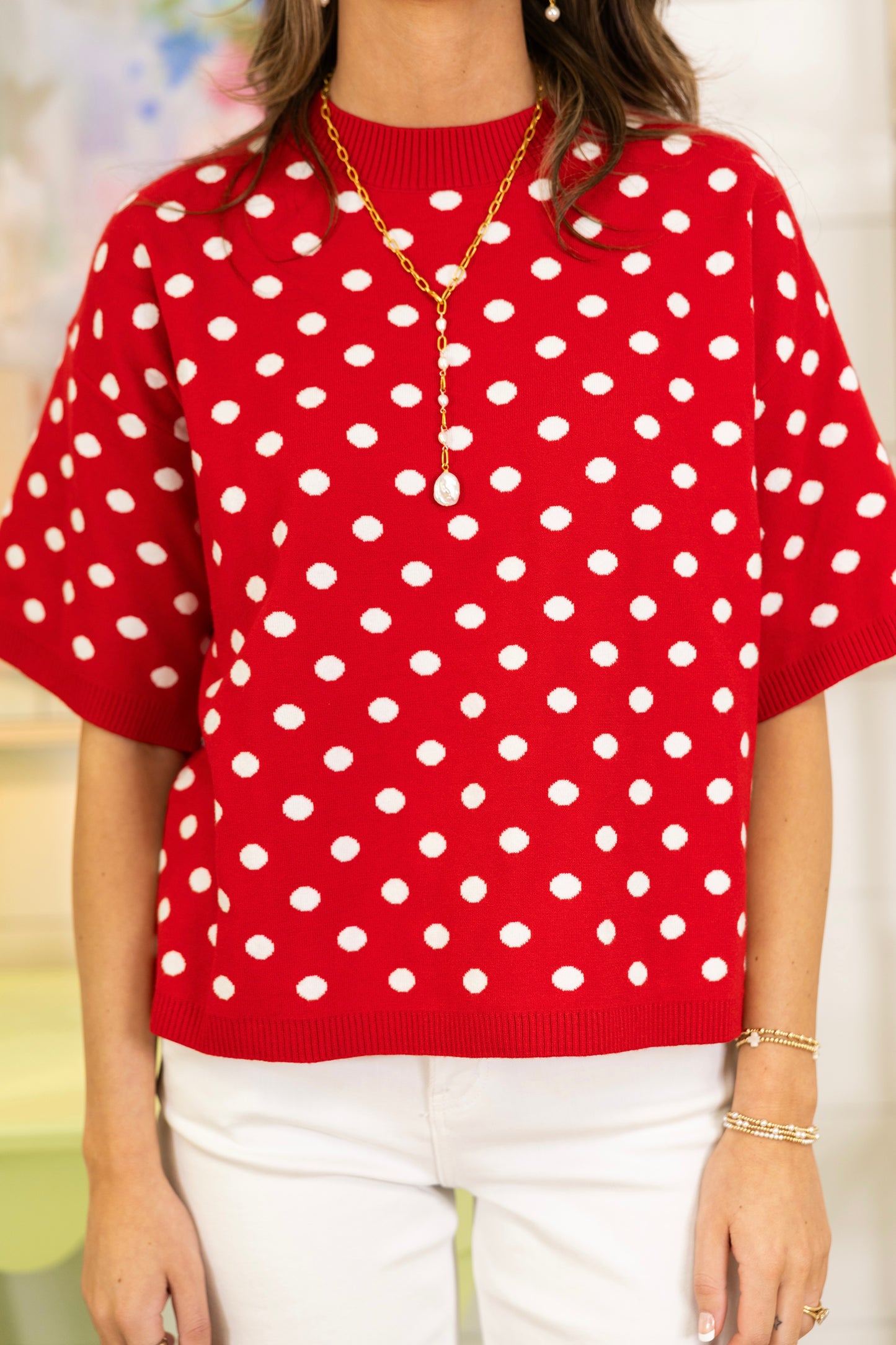 Daily Dot Short Sleeve Sweater