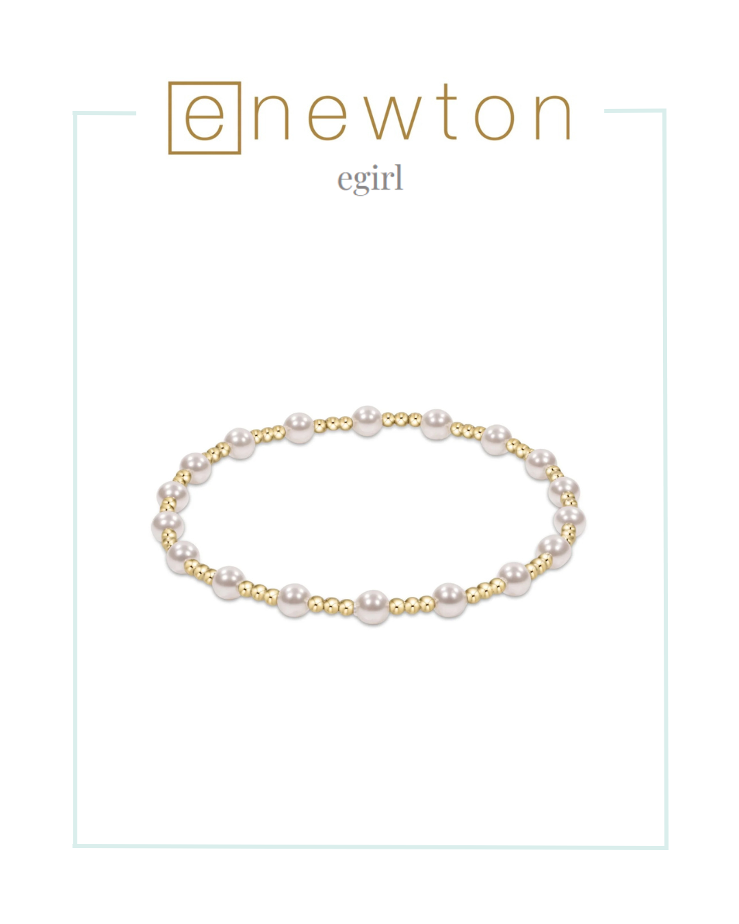 E Newton | EGirl | Classic Sincerity Pattern 4mm Bead Bracelet - Pearl-Bracelets-ENEWTON-The Village Shoppe, Women’s Fashion Boutique, Shop Online and In Store - Located in Muscle Shoals, AL.