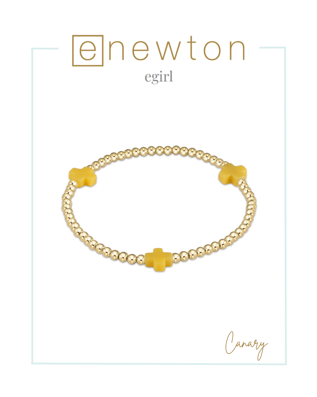 E Newton | EGirl | Signature Cross Gold Pattern 3mm Bead Bracelet-Bracelets-ENEWTON-The Village Shoppe, Women’s Fashion Boutique, Shop Online and In Store - Located in Muscle Shoals, AL.