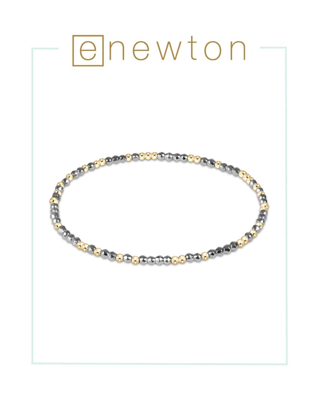 E Newton Hope Unwritten Bright Silver Faceted Hematite Bead Bracelet-Bracelets-ENEWTON-The Village Shoppe, Women’s Fashion Boutique, Shop Online and In Store - Located in Muscle Shoals, AL.