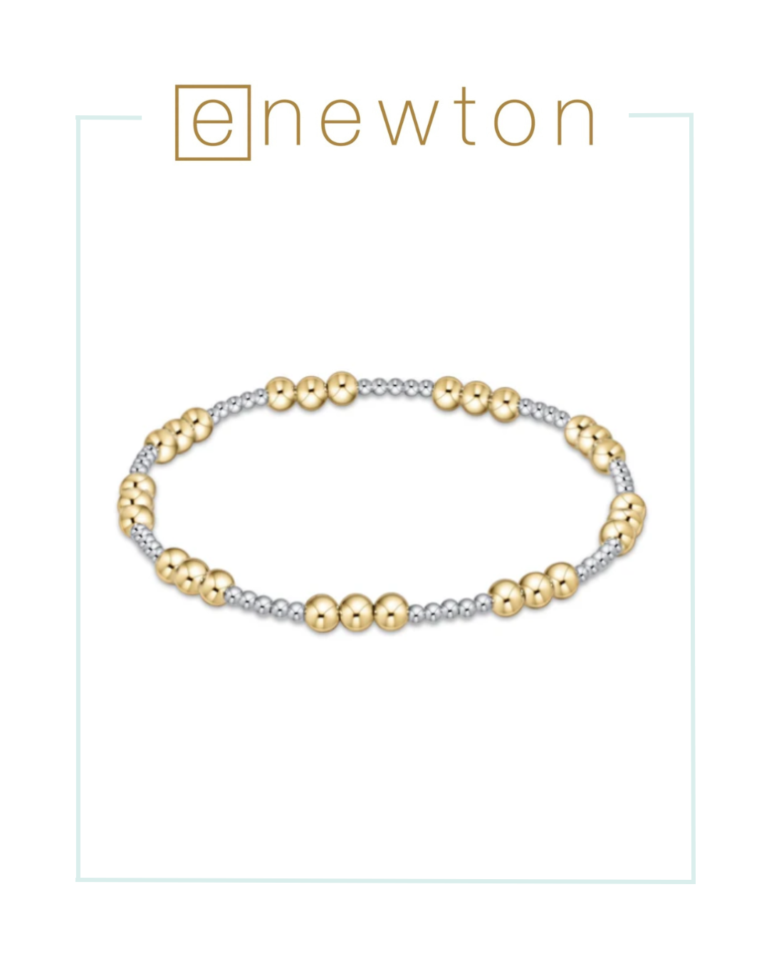 E Newton Classic Joy Pattern Bead Bracelet - Mixed Metal-Bracelets-ENEWTON-The Village Shoppe, Women’s Fashion Boutique, Shop Online and In Store - Located in Muscle Shoals, AL.