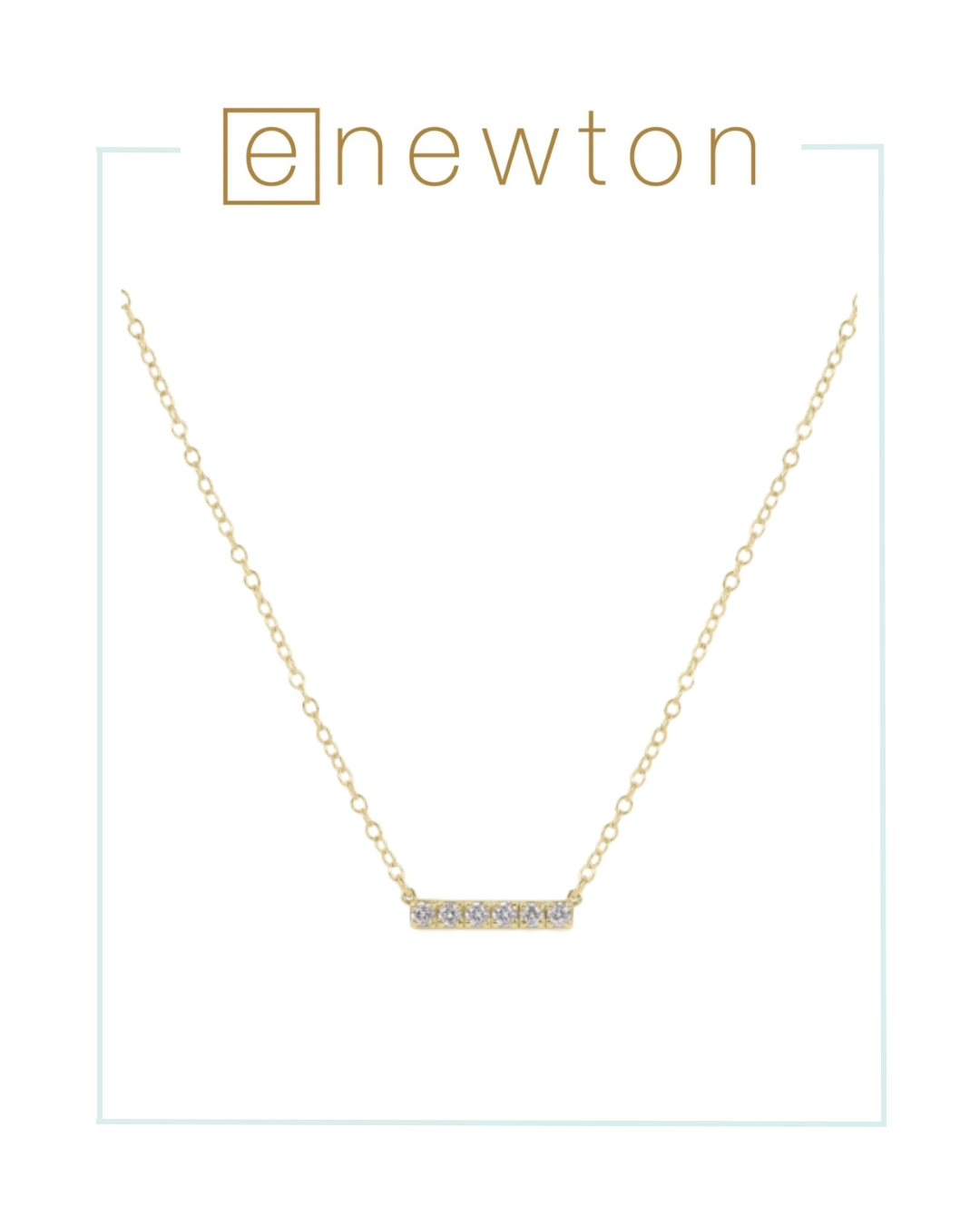 E Newton 14kt Gold and Diamond Significance Bar Necklace - Six-Necklaces-ENEWTON-The Village Shoppe, Women’s Fashion Boutique, Shop Online and In Store - Located in Muscle Shoals, AL.