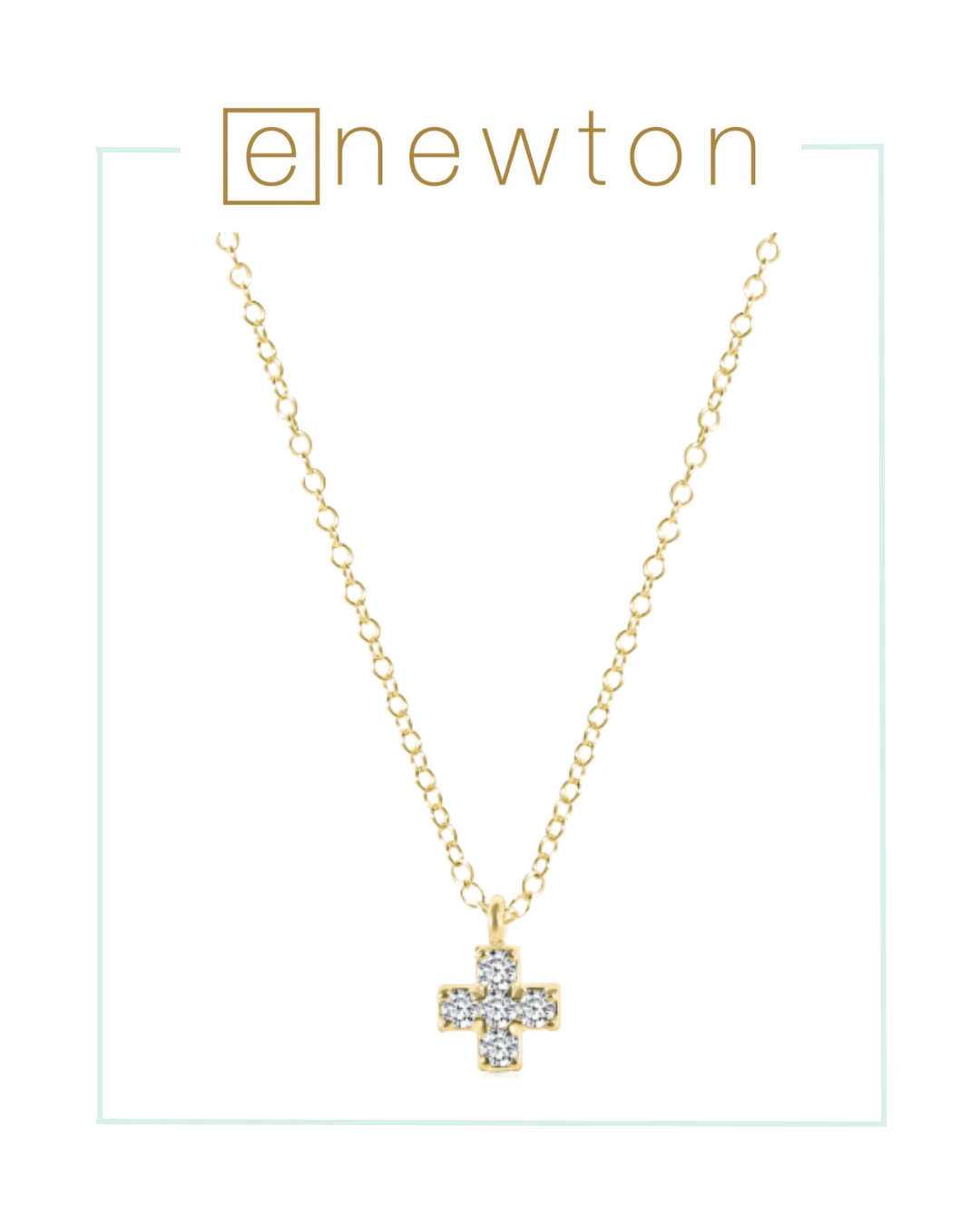 E Newton 14kt Gold and Diamond Significance Cross Necklace-Necklaces-ENEWTON-The Village Shoppe, Women’s Fashion Boutique, Shop Online and In Store - Located in Muscle Shoals, AL.