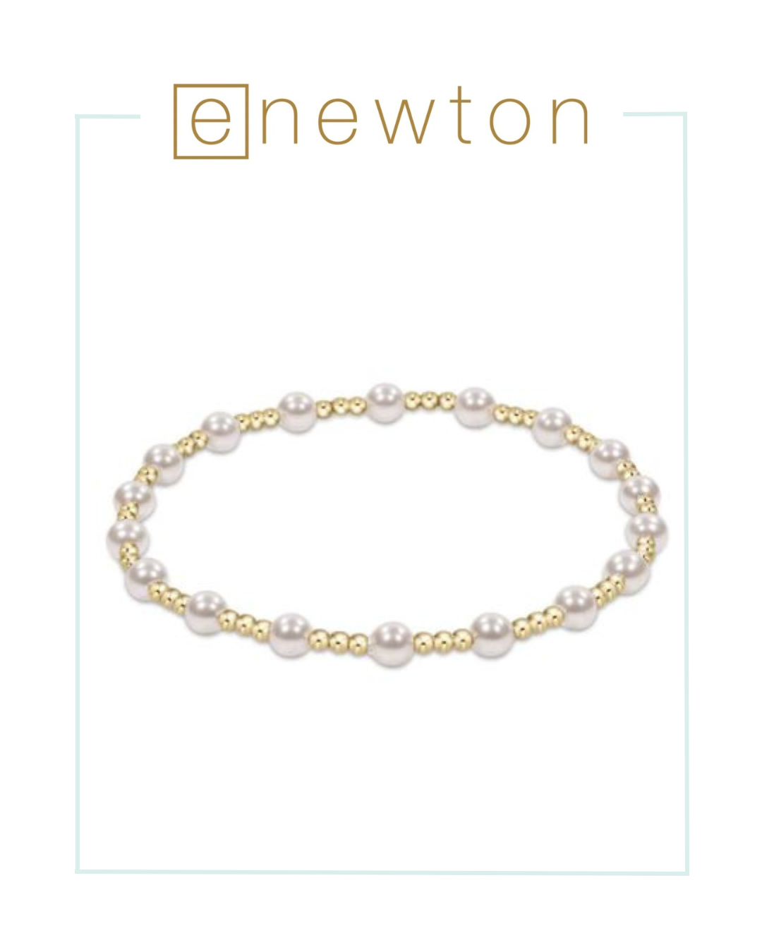 E Newton Classic Sincerity Pattern 4mm Bead Bracelet - Pearl-Bracelets-ENEWTON-The Village Shoppe, Women’s Fashion Boutique, Shop Online and In Store - Located in Muscle Shoals, AL.