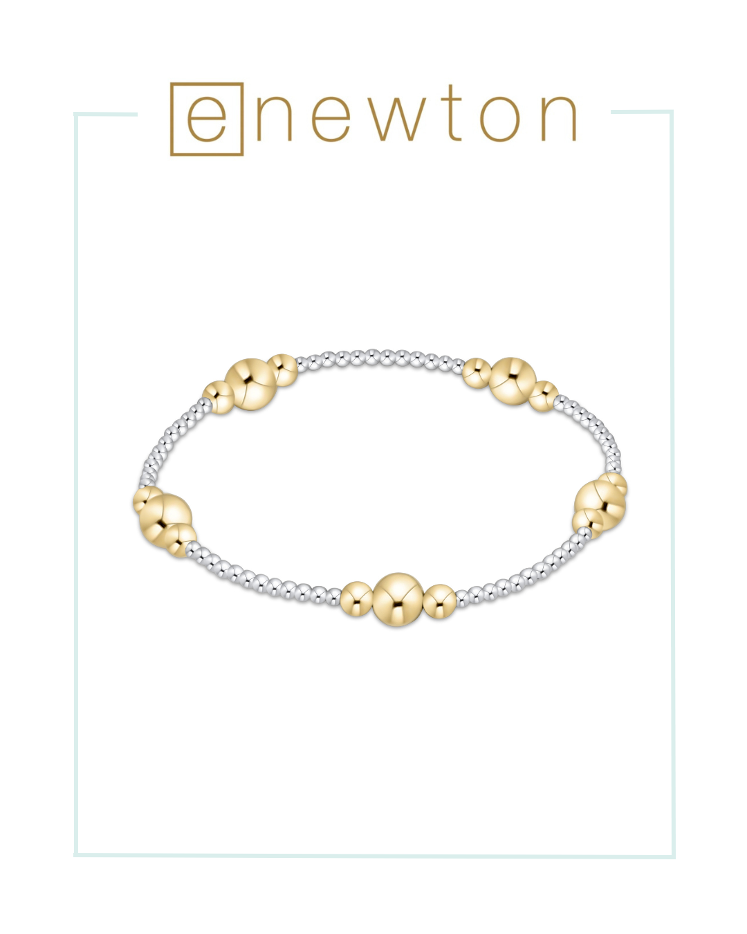E Newton Purpose Gold Bead Bracelet - Mixed Metal-Bracelets-ENEWTON-The Village Shoppe, Women’s Fashion Boutique, Shop Online and In Store - Located in Muscle Shoals, AL.