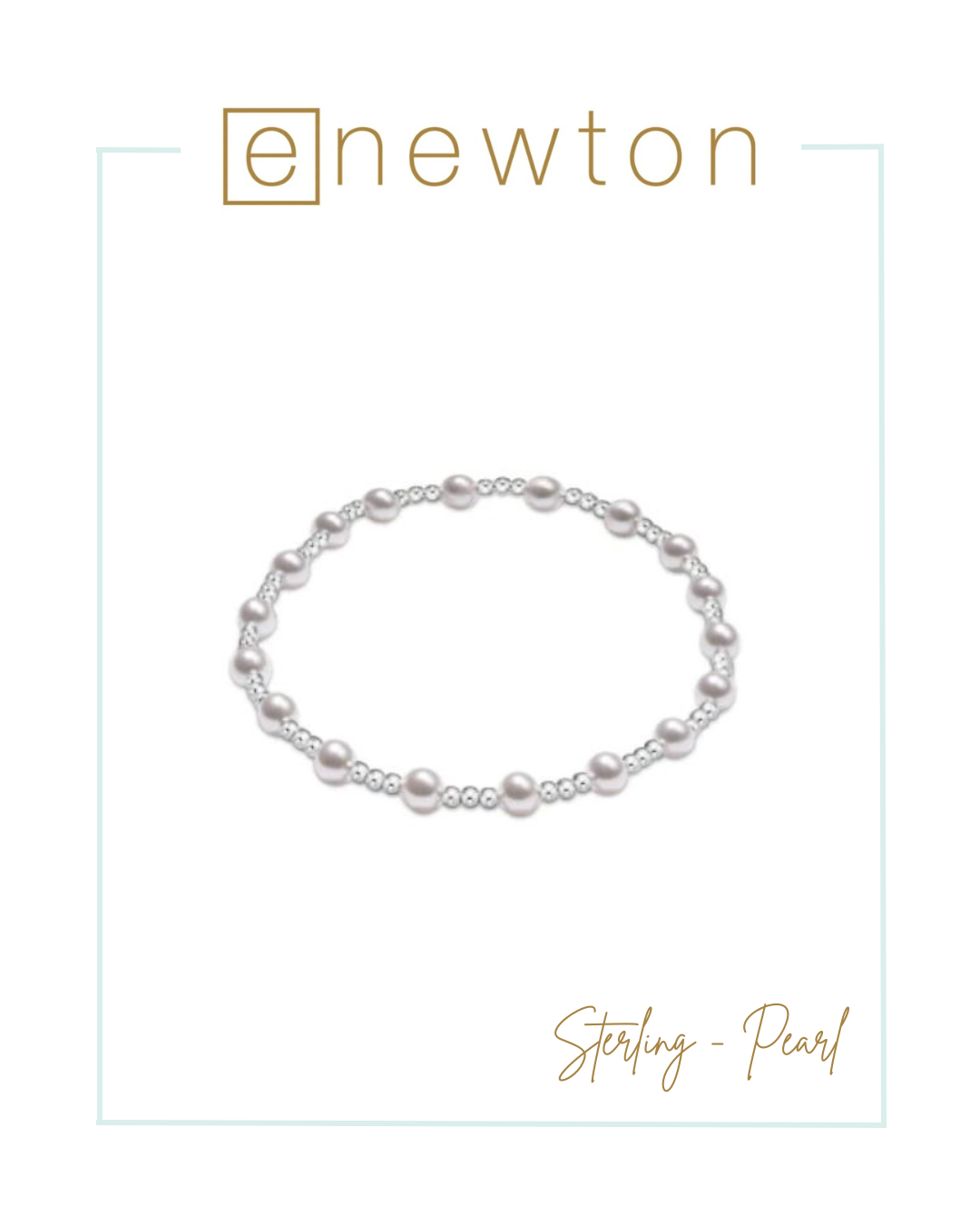 E Newton Classic Sincerity Pattern Sterling 4mm Bead Bracelet - Pearl-Bracelets-The Village Shoppe-The Village Shoppe, Women’s Fashion Boutique, Shop Online and In Store - Located in Muscle Shoals, AL.