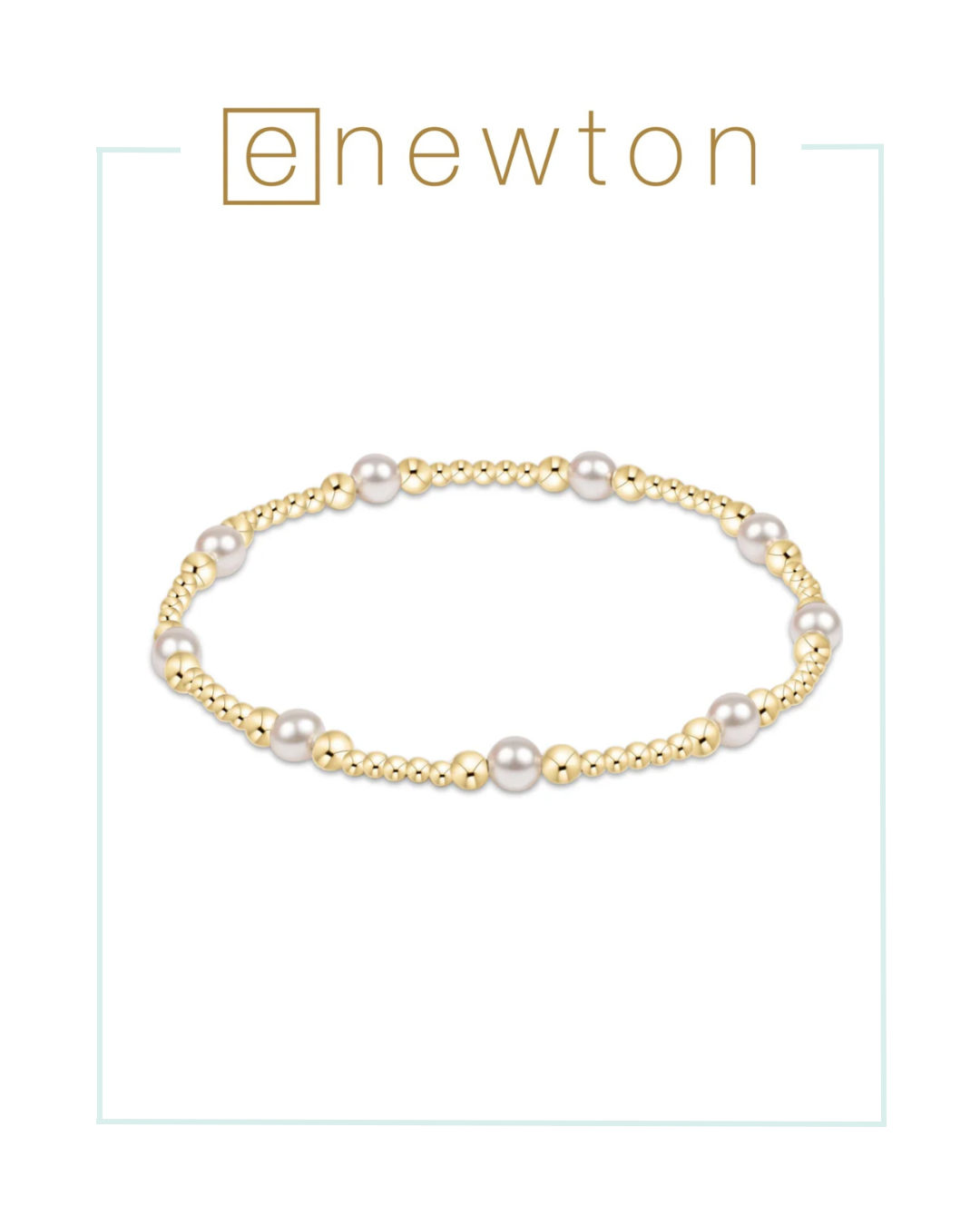 E Newton Classic Purpose Pattern 4mm Bead Bracelet - Pearl-Bracelets-ENEWTON-The Village Shoppe, Women’s Fashion Boutique, Shop Online and In Store - Located in Muscle Shoals, AL.