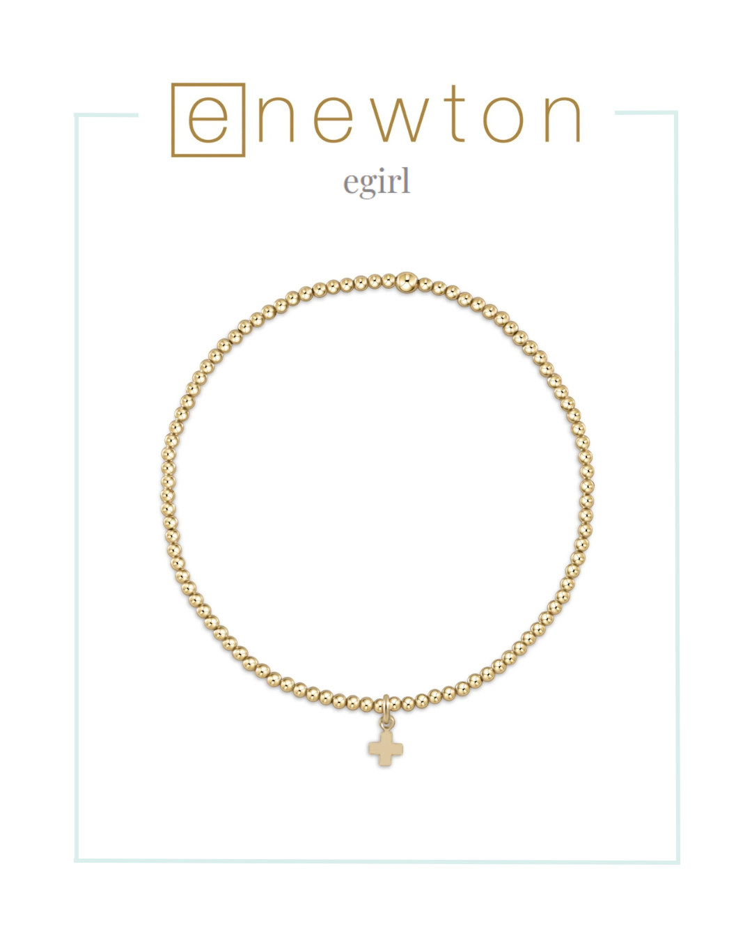 Enewton | EGirl | Classic Gold 2mm Bracelet - Signature Cross Small Gold Charm-Bracelets-ENEWTON-The Village Shoppe, Women’s Fashion Boutique, Shop Online and In Store - Located in Muscle Shoals, AL.