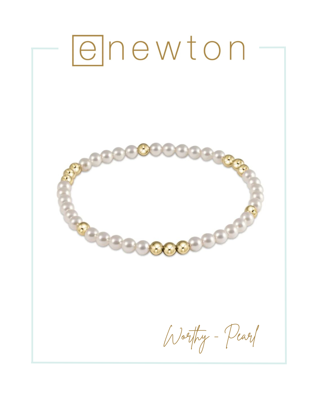 E Newton Worthy Pattern 3mm Bead Bracelet - Pearl-Bracelets-ENEWTON-The Village Shoppe, Women’s Fashion Boutique, Shop Online and In Store - Located in Muscle Shoals, AL.