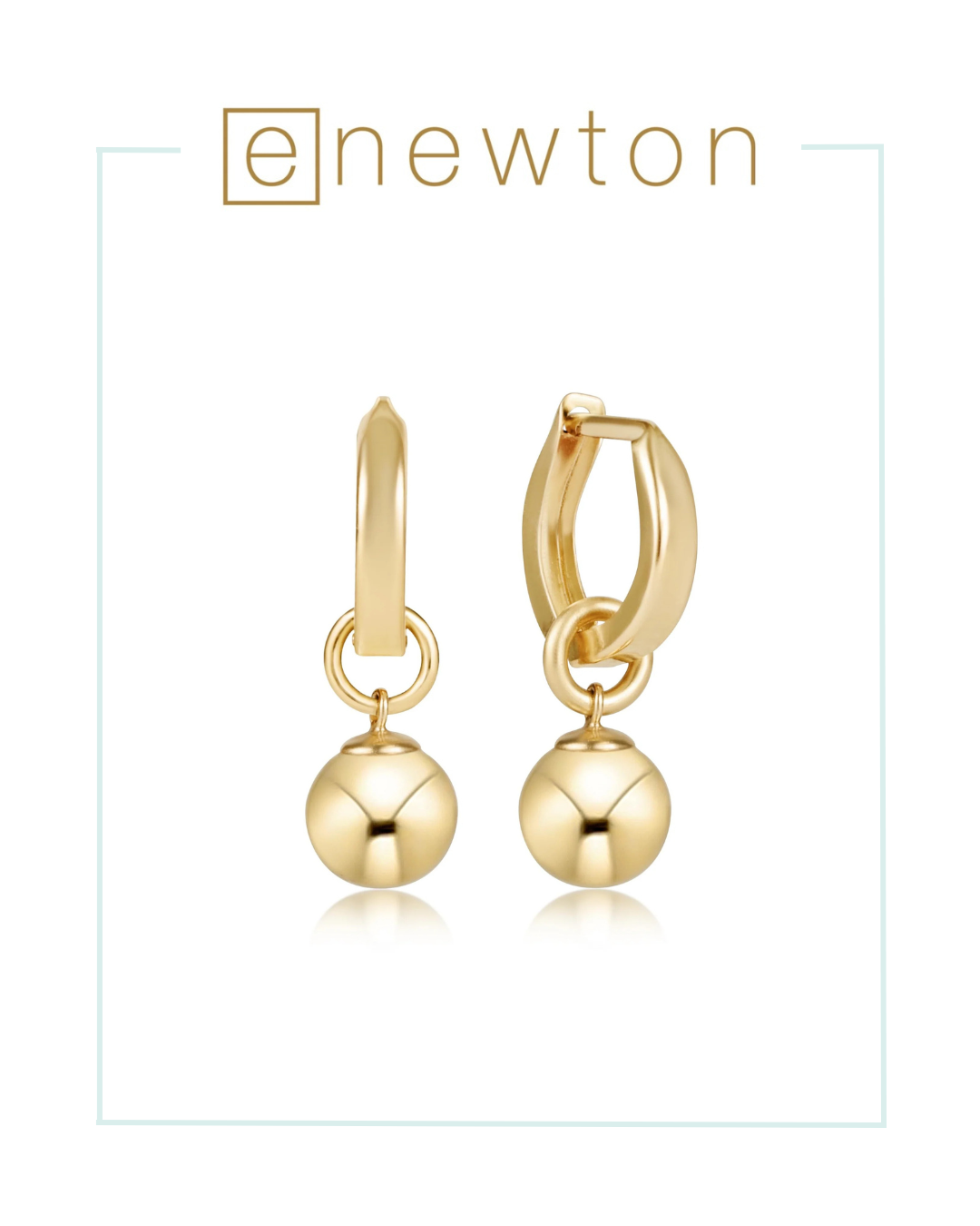 Enewton Huggie Gold 0.5" Hoop - Classic Gold 8mm Charm-Earrings-ENEWTON-The Village Shoppe, Women’s Fashion Boutique, Shop Online and In Store - Located in Muscle Shoals, AL.
