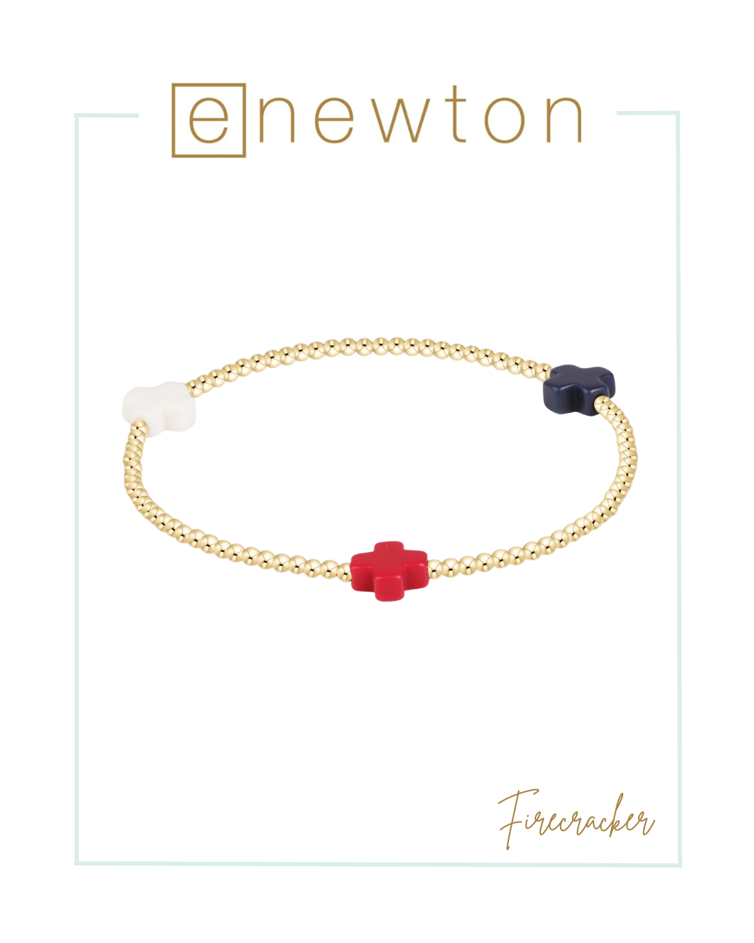 Enewton Signature Cross 2mm Gold Bracelet | America 250-Bracelets-ENEWTON-The Village Shoppe, Women’s Fashion Boutique, Shop Online and In Store - Located in Muscle Shoals, AL.