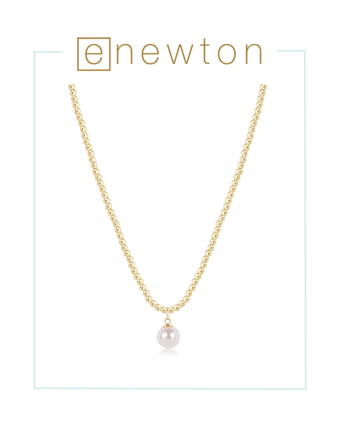 Enewton 17" Choker Beaded - Classic Gold 3mm - Classic Pearl 10mm Charm-Necklaces-ENEWTON-The Village Shoppe, Women’s Fashion Boutique, Shop Online and In Store - Located in Muscle Shoals, AL.