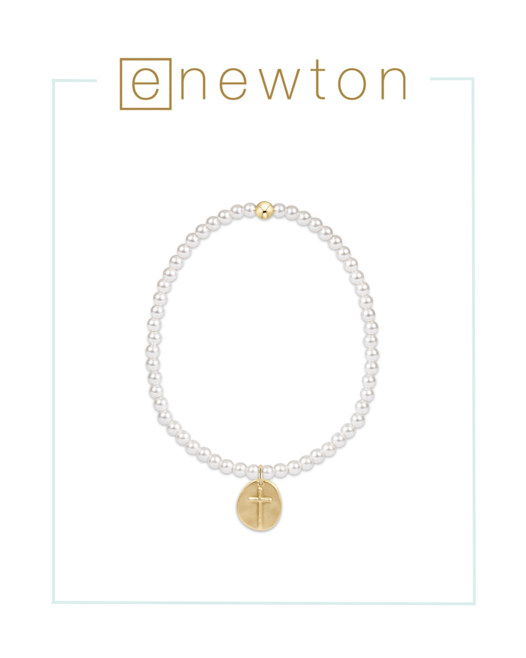 E Newton Classic Pearl Bead Bracelet - Inspire Small Gold Charm-Bracelets-ENEWTON-The Village Shoppe, Women’s Fashion Boutique, Shop Online and In Store - Located in Muscle Shoals, AL.