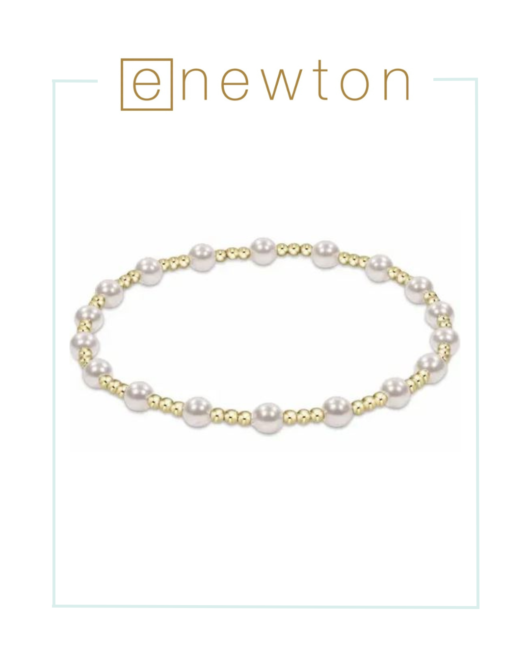 E Newton | Extends | Classic Sincerity Pattern 4mm Bead Bracelet - Pearl-Bracelets-ENEWTON-The Village Shoppe, Women’s Fashion Boutique, Shop Online and In Store - Located in Muscle Shoals, AL.