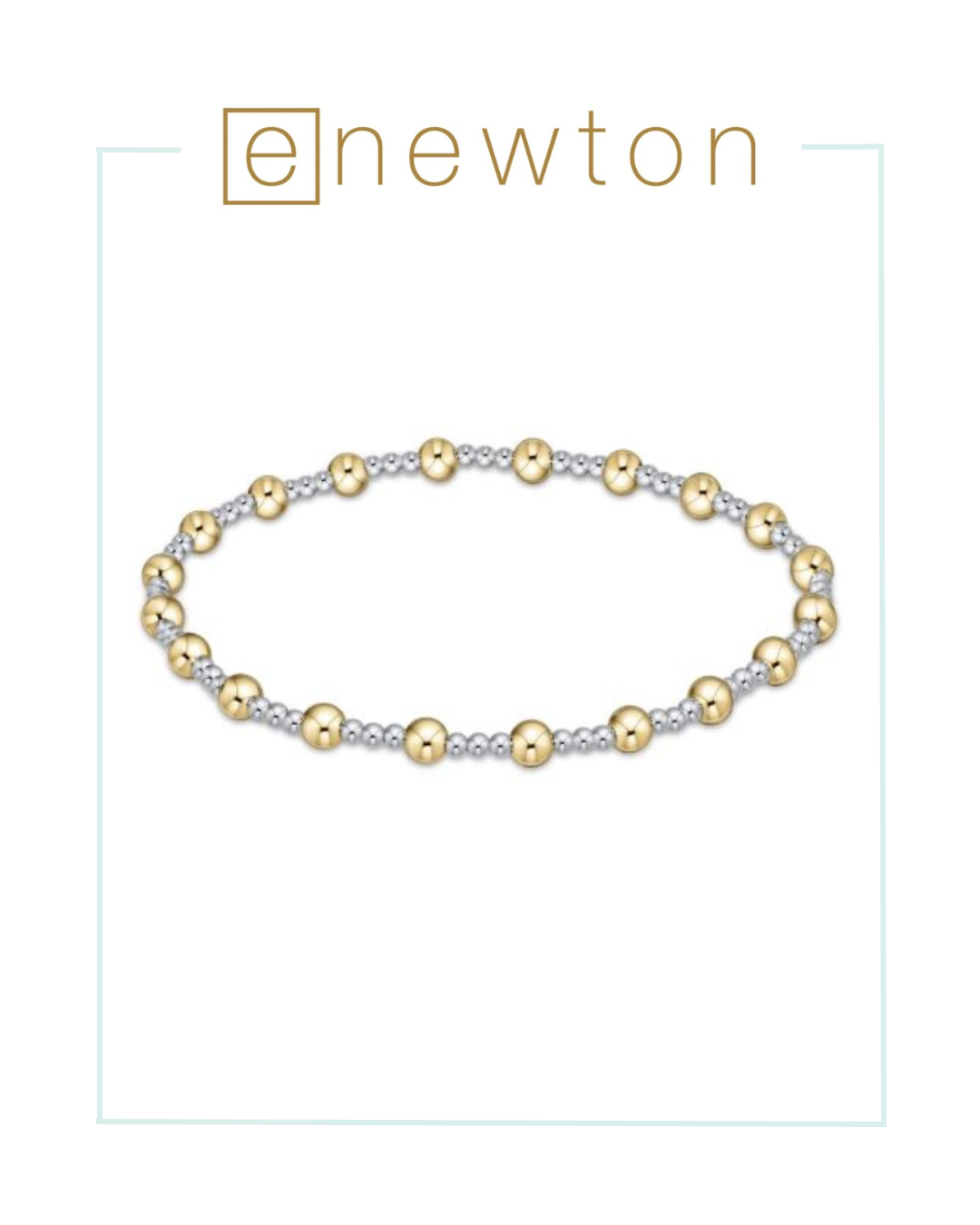 E Newton | Extends | Classic Sincerity Pattern 4mm Bead Bracelet - Mixed Metal-Bracelets-ENEWTON-The Village Shoppe, Women’s Fashion Boutique, Shop Online and In Store - Located in Muscle Shoals, AL.