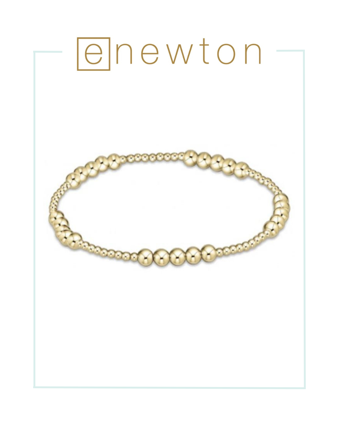 E Newton Classic Blissful Pattern 2mm Bead Bracelet - 4mm Gold-Bracelets-ENEWTON-The Village Shoppe, Women’s Fashion Boutique, Shop Online and In Store - Located in Muscle Shoals, AL.