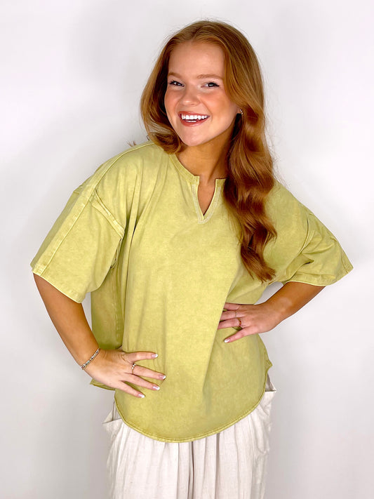 The Leigh Top-Short Sleeves-Easel-The Village Shoppe, Women’s Fashion Boutique, Shop Online and In Store - Located in Muscle Shoals, AL.