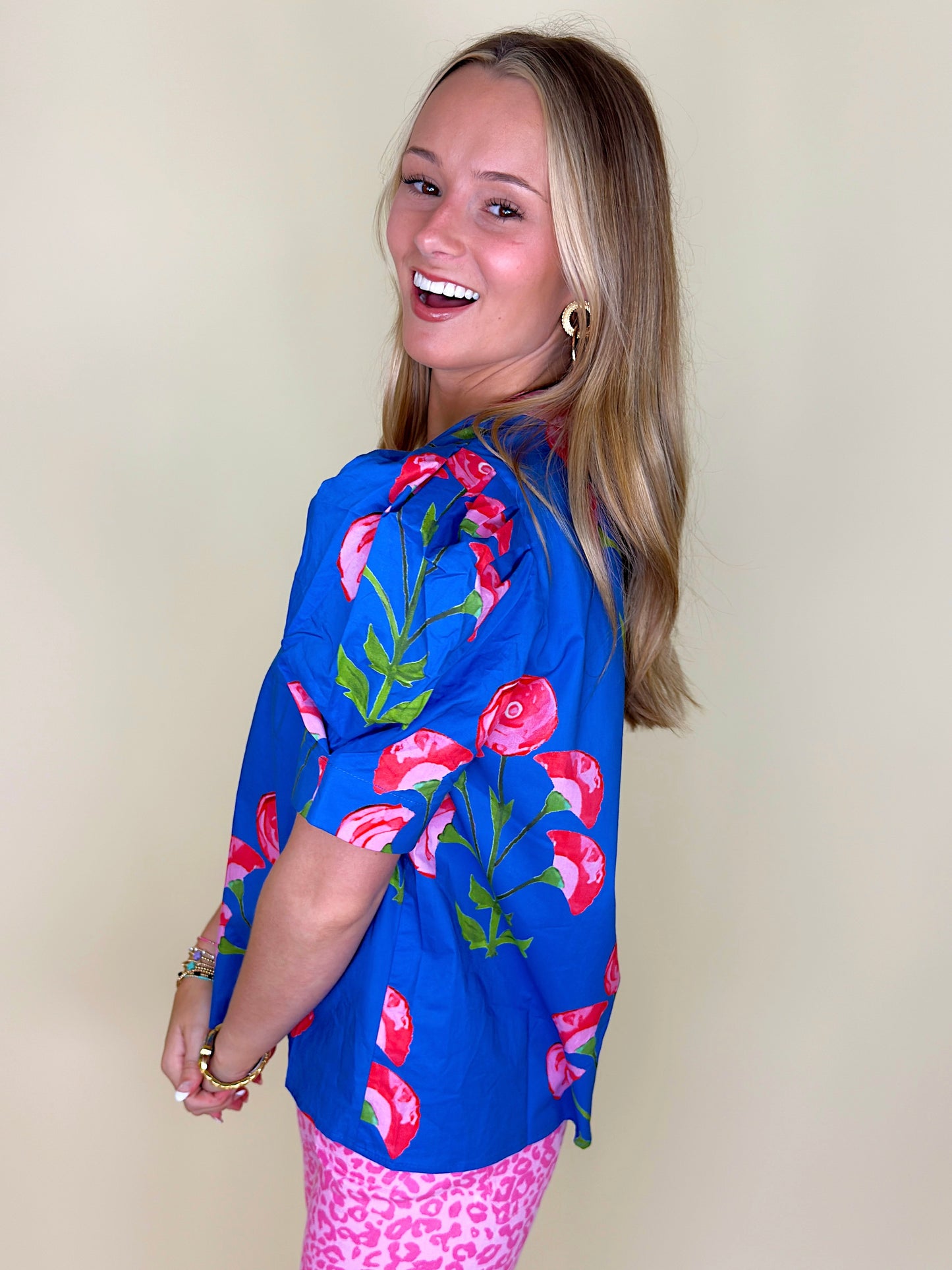 The Poppi Top-Short Sleeves-Entro-The Village Shoppe, Women’s Fashion Boutique, Shop Online and In Store - Located in Muscle Shoals, AL.