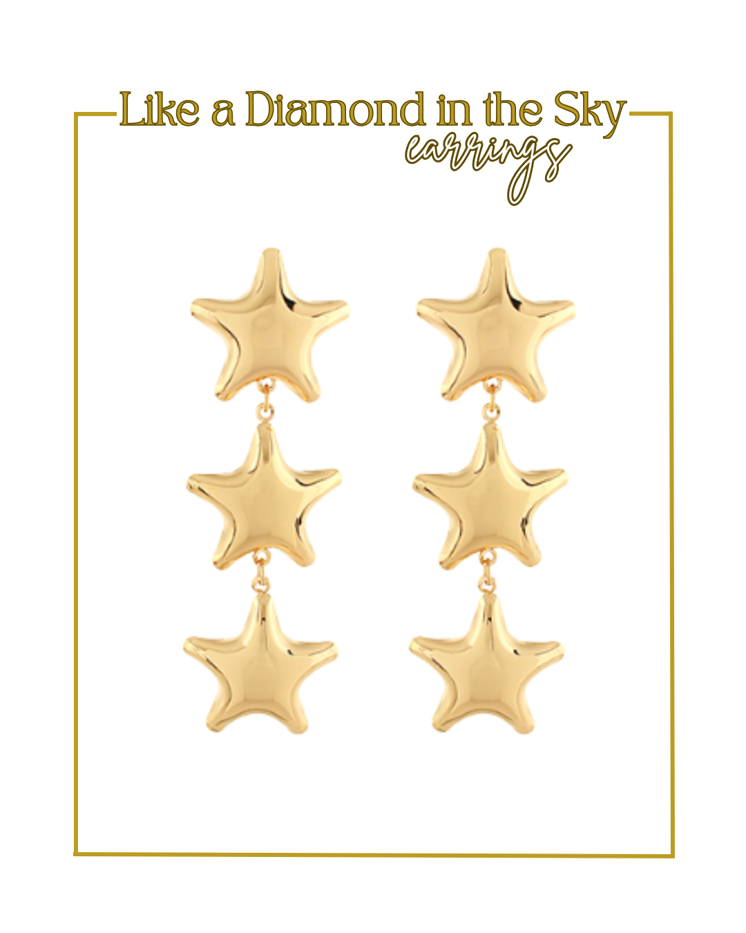 Like a Diamond in the Sky Earrings-Earrings-Golden Stella-The Village Shoppe, Women’s Fashion Boutique, Shop Online and In Store - Located in Muscle Shoals, AL.