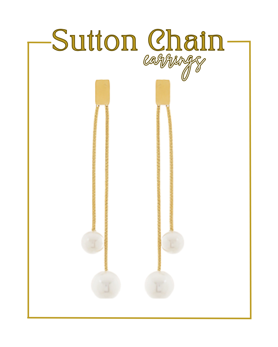 The Sutton Chain Earrings-Earrings-Golden Stella-The Village Shoppe, Women’s Fashion Boutique, Shop Online and In Store - Located in Muscle Shoals, AL.