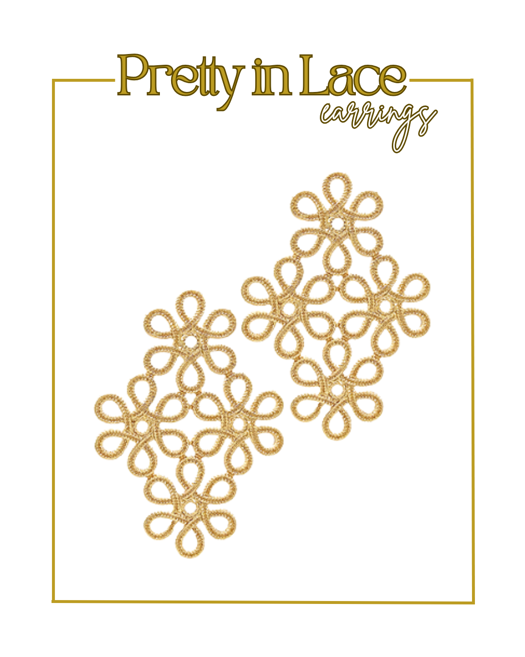 Pretty in Lace Earrings-Earrings-Golden Stella-The Village Shoppe, Women’s Fashion Boutique, Shop Online and In Store - Located in Muscle Shoals, AL.