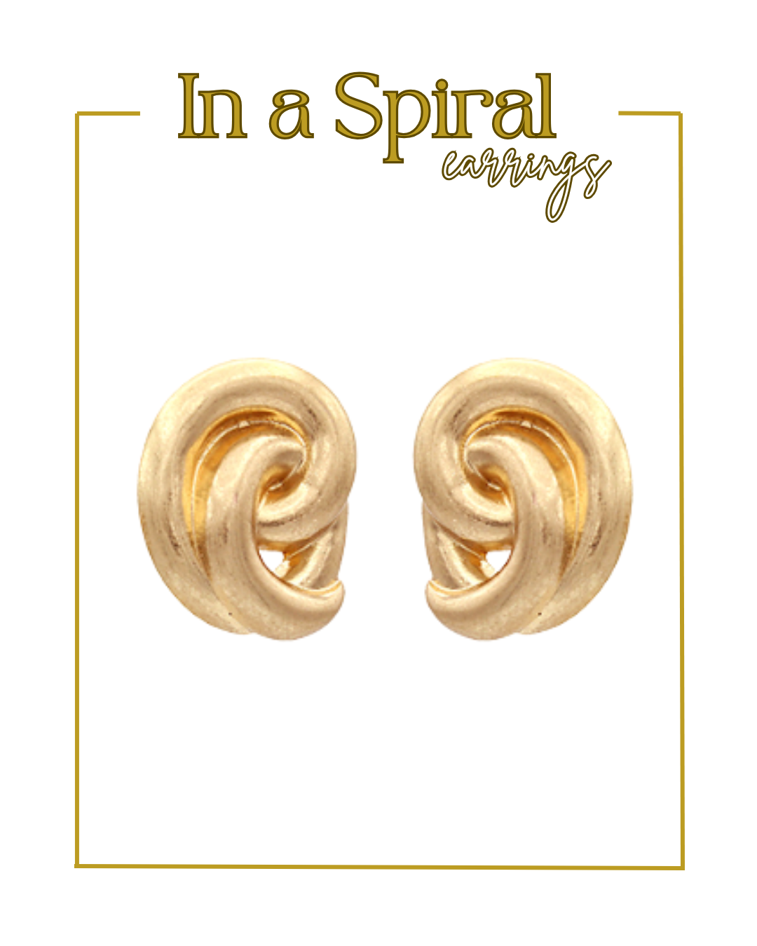 In a Spiral Earrings-Earrings-Golden Stella-The Village Shoppe, Women’s Fashion Boutique, Shop Online and In Store - Located in Muscle Shoals, AL.