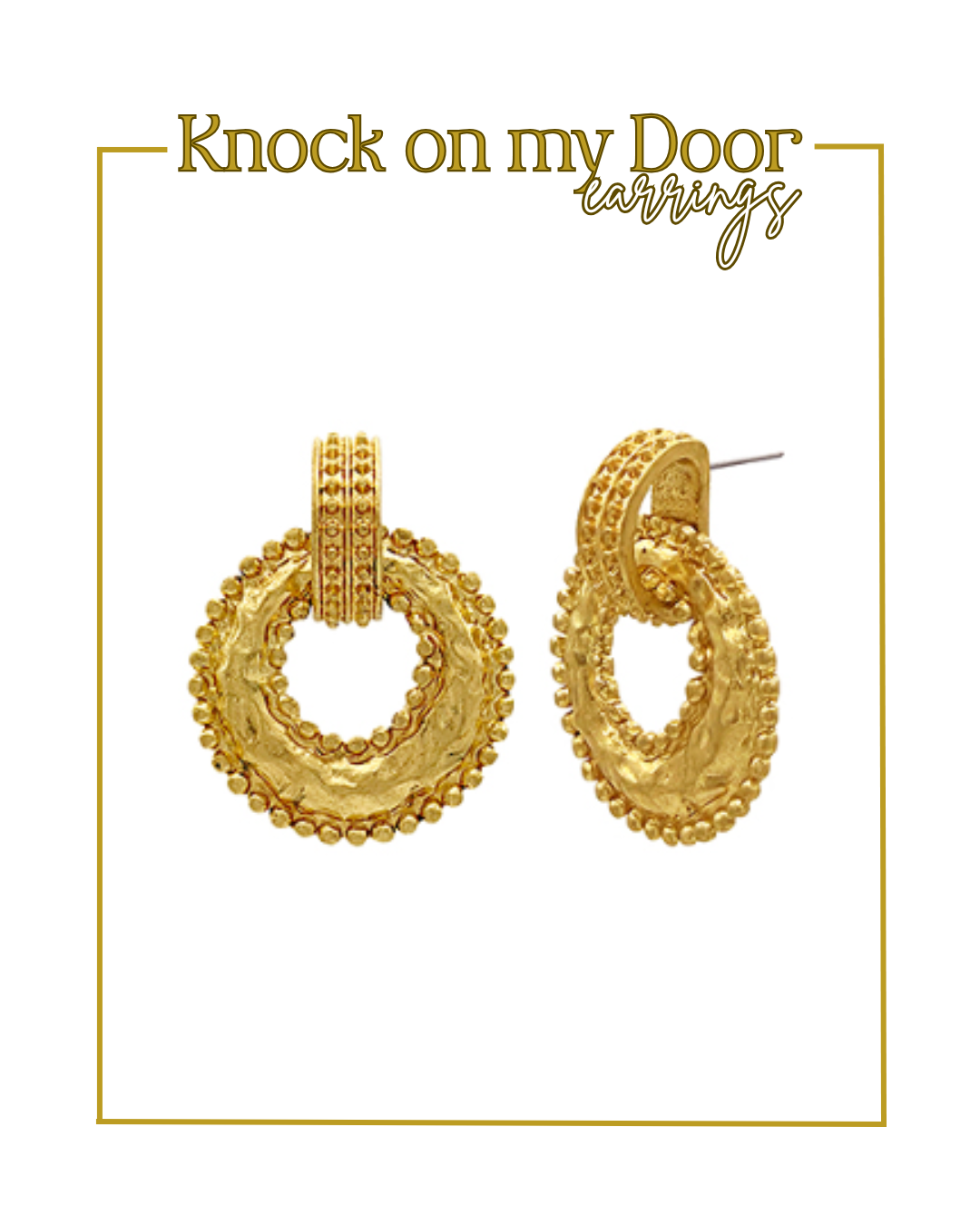 Knock on my Door Earrings-Earrings-Golden Stella-The Village Shoppe, Women’s Fashion Boutique, Shop Online and In Store - Located in Muscle Shoals, AL.