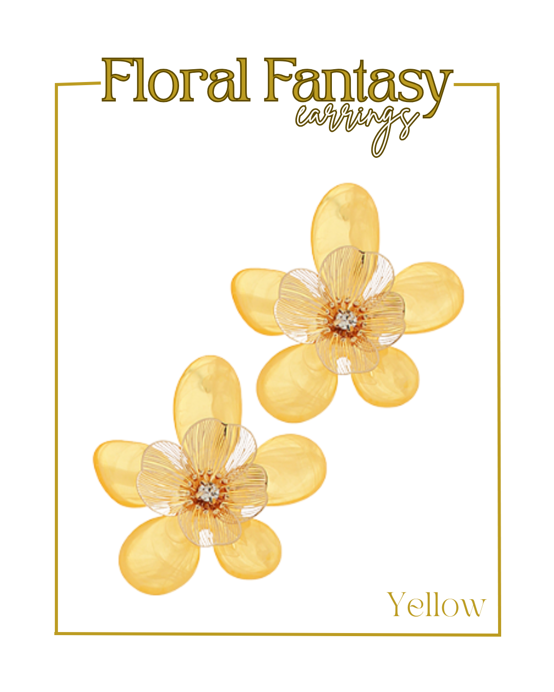 Floral Fantasy Earrings-Earrings-Golden Stella-The Village Shoppe, Women’s Fashion Boutique, Shop Online and In Store - Located in Muscle Shoals, AL.