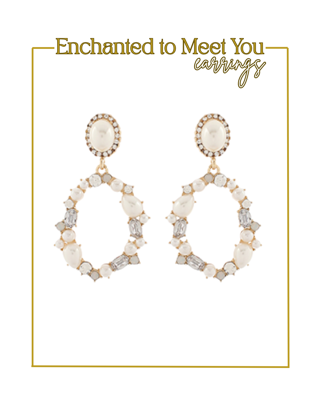 Enchanted to Meet You Earrings-Earrings-Golden Stella-The Village Shoppe, Women’s Fashion Boutique, Shop Online and In Store - Located in Muscle Shoals, AL.