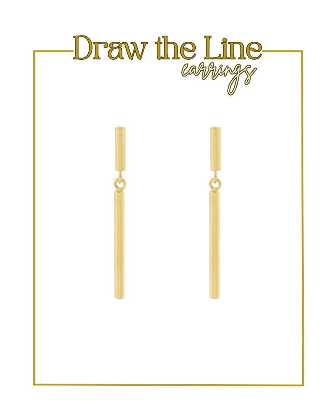 Draw the Line Earrings-Earrings-Golden Stella-The Village Shoppe, Women’s Fashion Boutique, Shop Online and In Store - Located in Muscle Shoals, AL.
